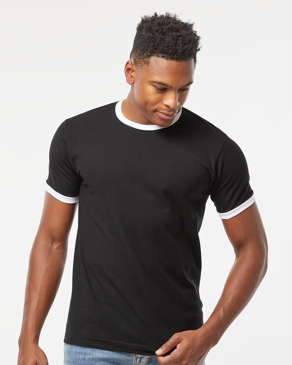 Tultex Unisex Fine Jersey Ringer T-Shirt - Image 1