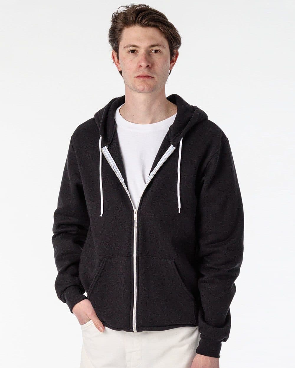 Los Angeles Apparel Unisex USA-Made Flex Fleece Full-Zip Hooded Sweatshirt - Image 1