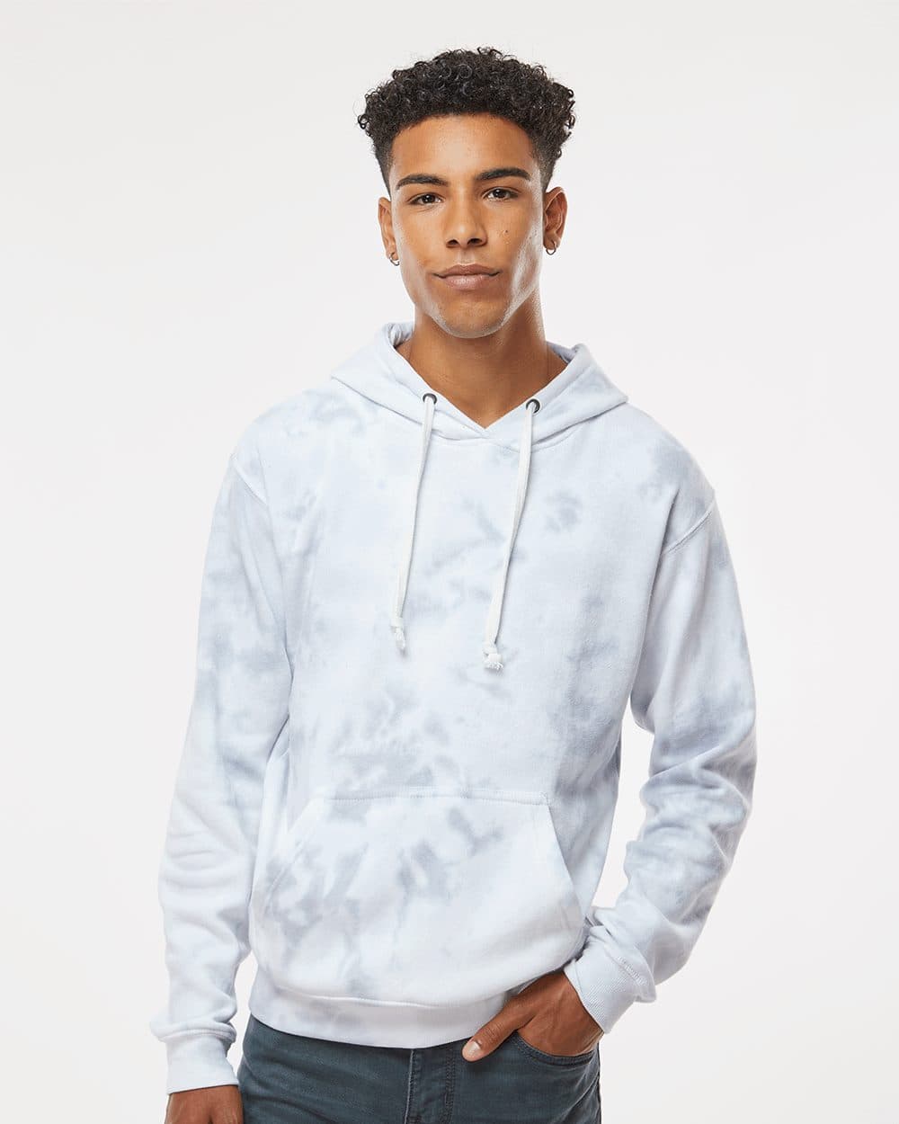 J. America Men's Tie-Dyed Fleece Hooded Sweatshirt - Image 1