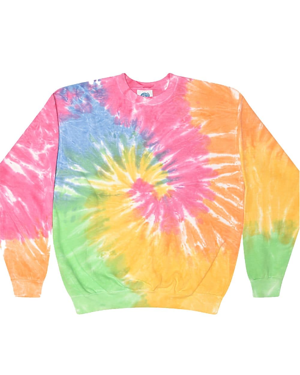 Colortone Unisex Tie-Dyed Fleece Crewneck Sweatshirt - Image 1