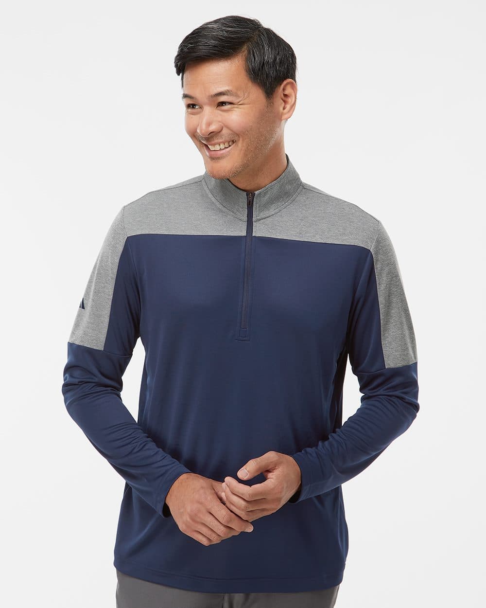 Adidas Men's Ultimate365 Lightweight Colorblocked Quarter-Zip Pullover - Image 1
