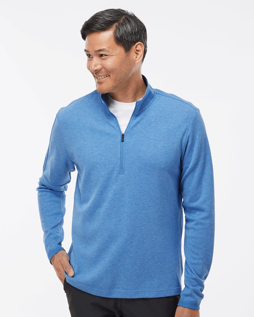Adidas Men's 3-Stripes Quarter-Zip Sweater Pullover - Image 1