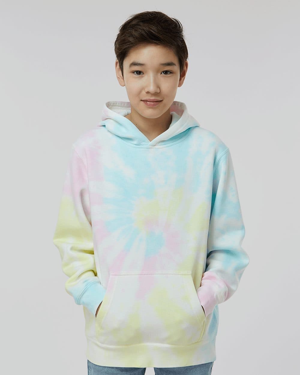 Independent Trading Co. Youth Midweight Tie-Dyed Hooded Sweatshirt - Image 1