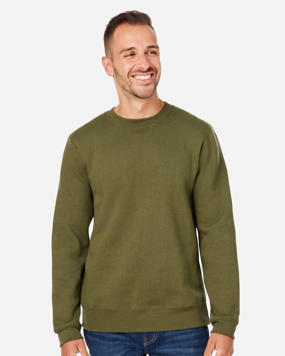 J. America Unisex Premium Fleece Crewneck Sweatshirt - Image 1