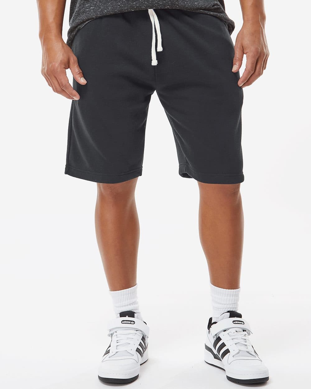 J. America Unisex Triblend Fleece Shorts - Image 1