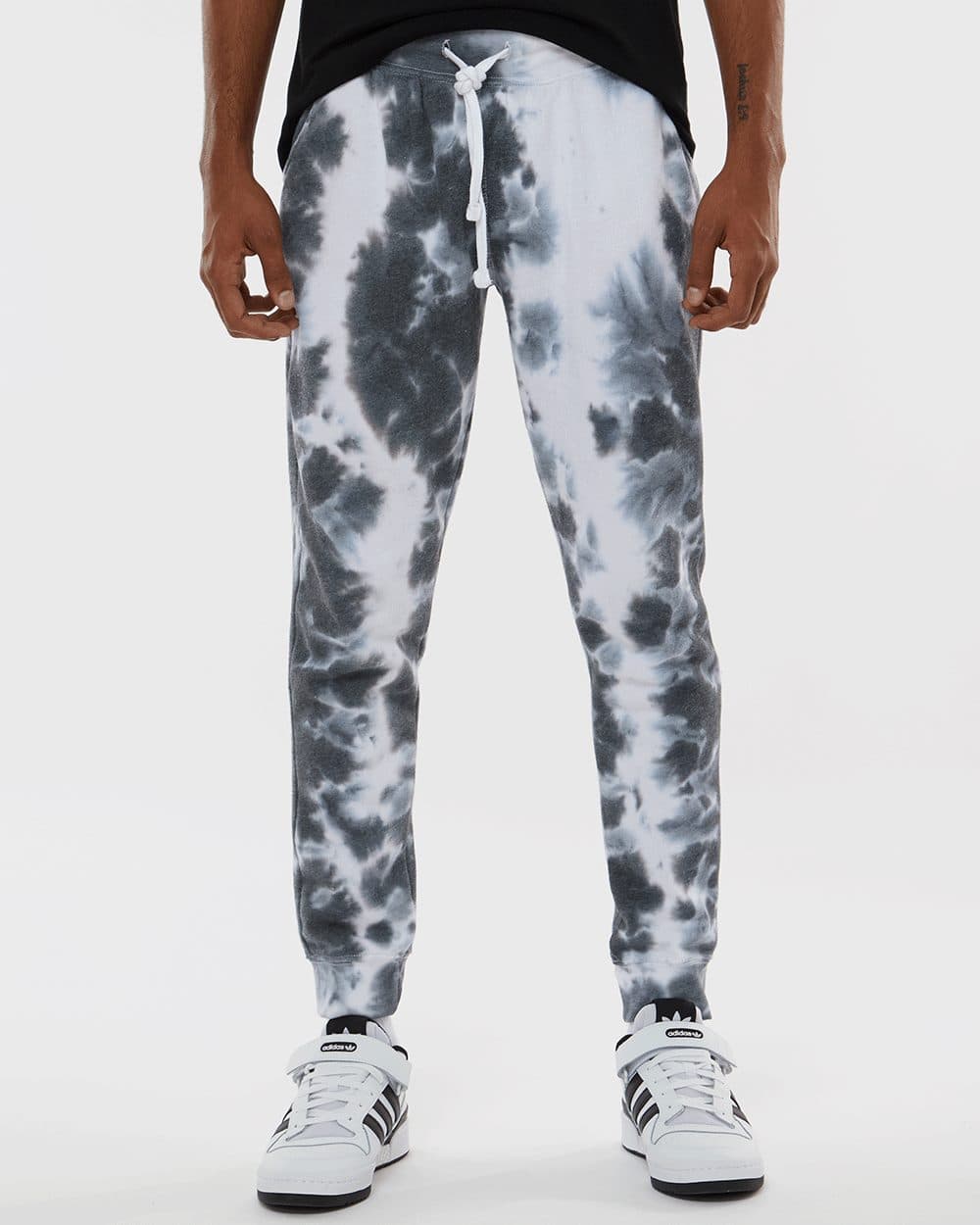 J. America Unisex Tie-Dyed Fleece Joggers - Image 1