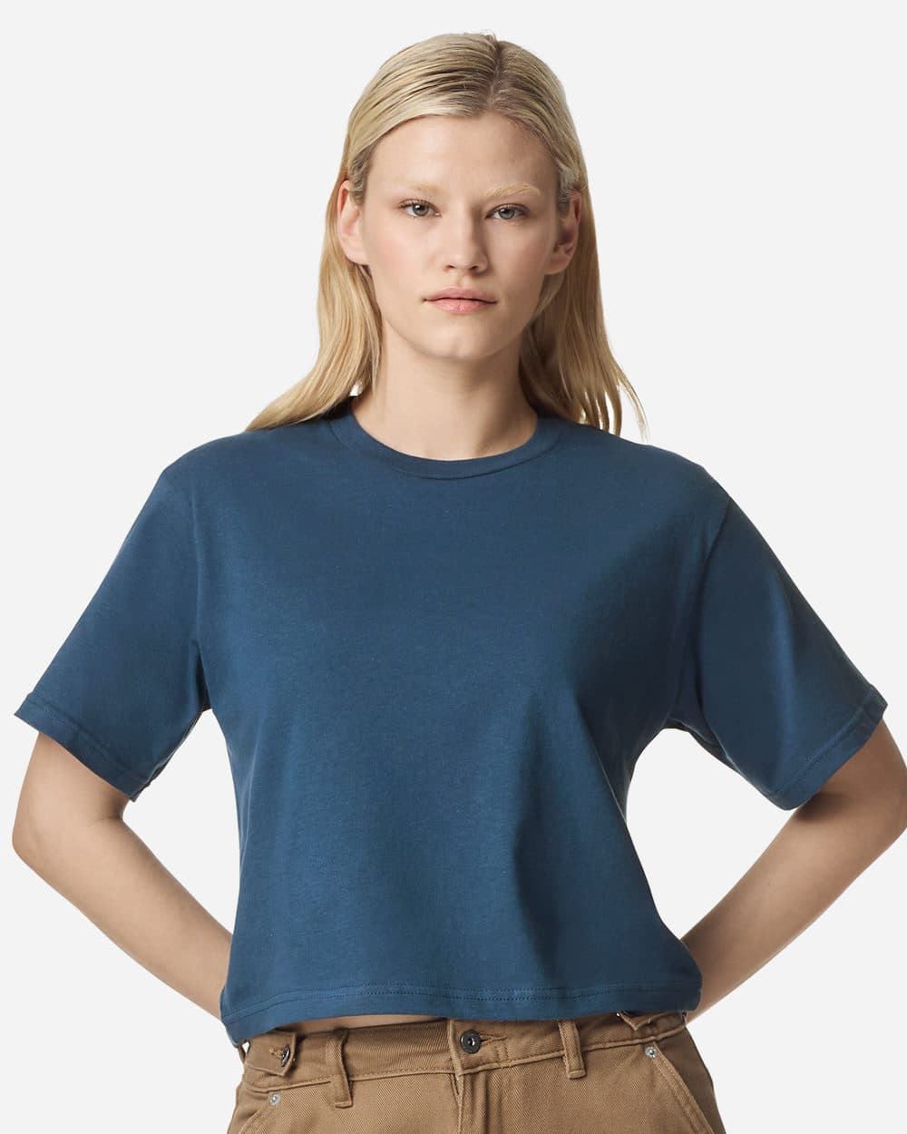 American Apparel Women's Fine Jersey Mid-Length Boxy Tee - Image 1