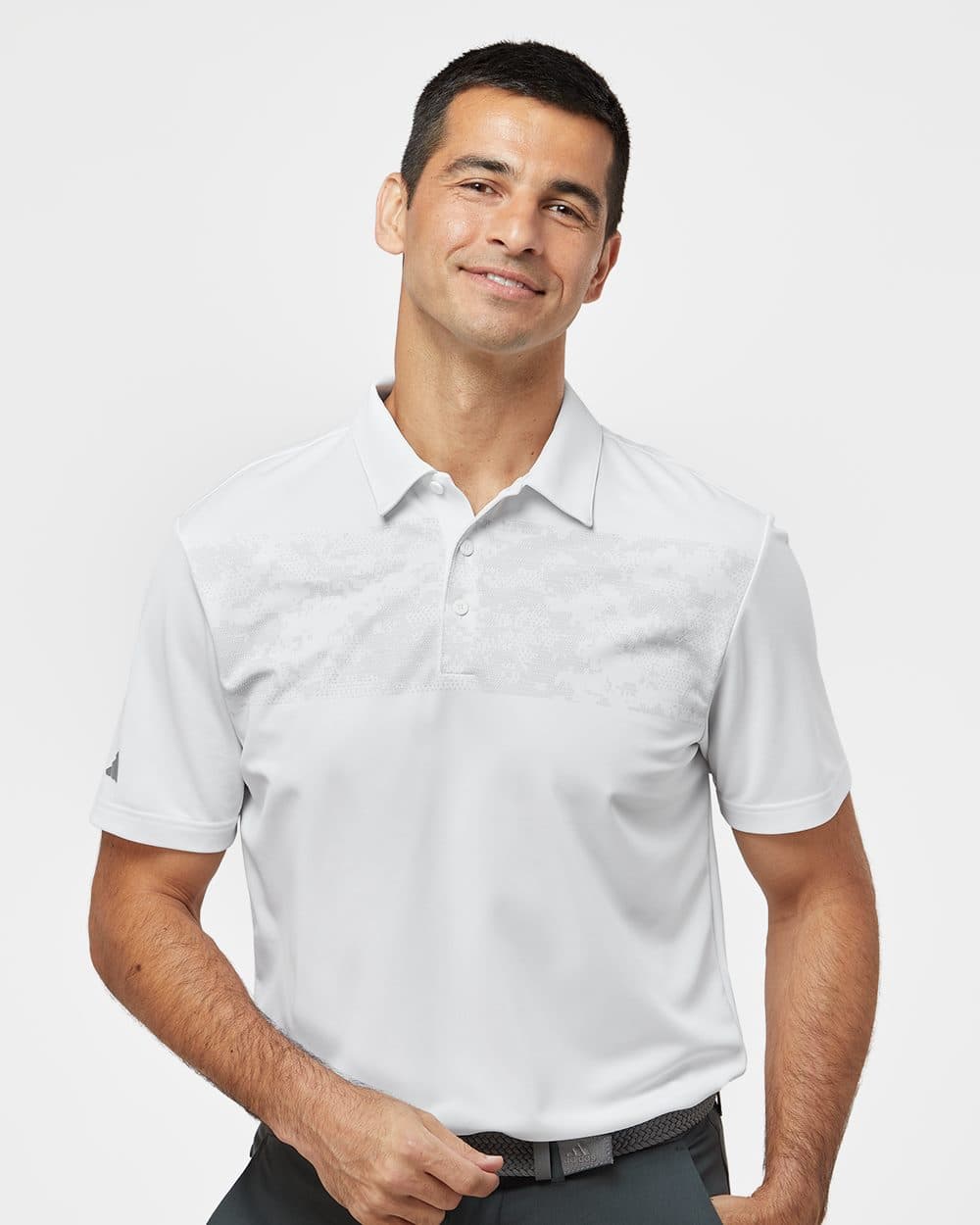 Adidas Men's Camo Chest Print Polo - Image 1