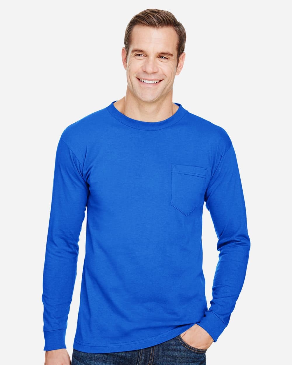 Bayside Unisex Union-Made Long Sleeve Pocket T-Shirt - Image 1