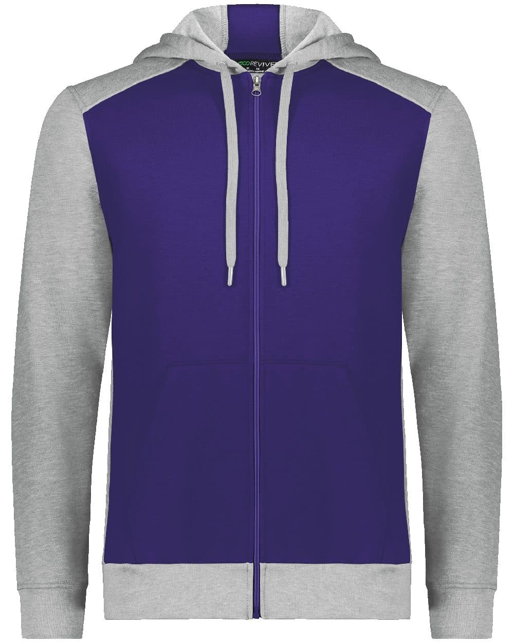 Augusta Sportswear Unisex Eco Revive™ Three-Season Triblend Fleece Full-Zip Hooded Sweatshirt - Image 1