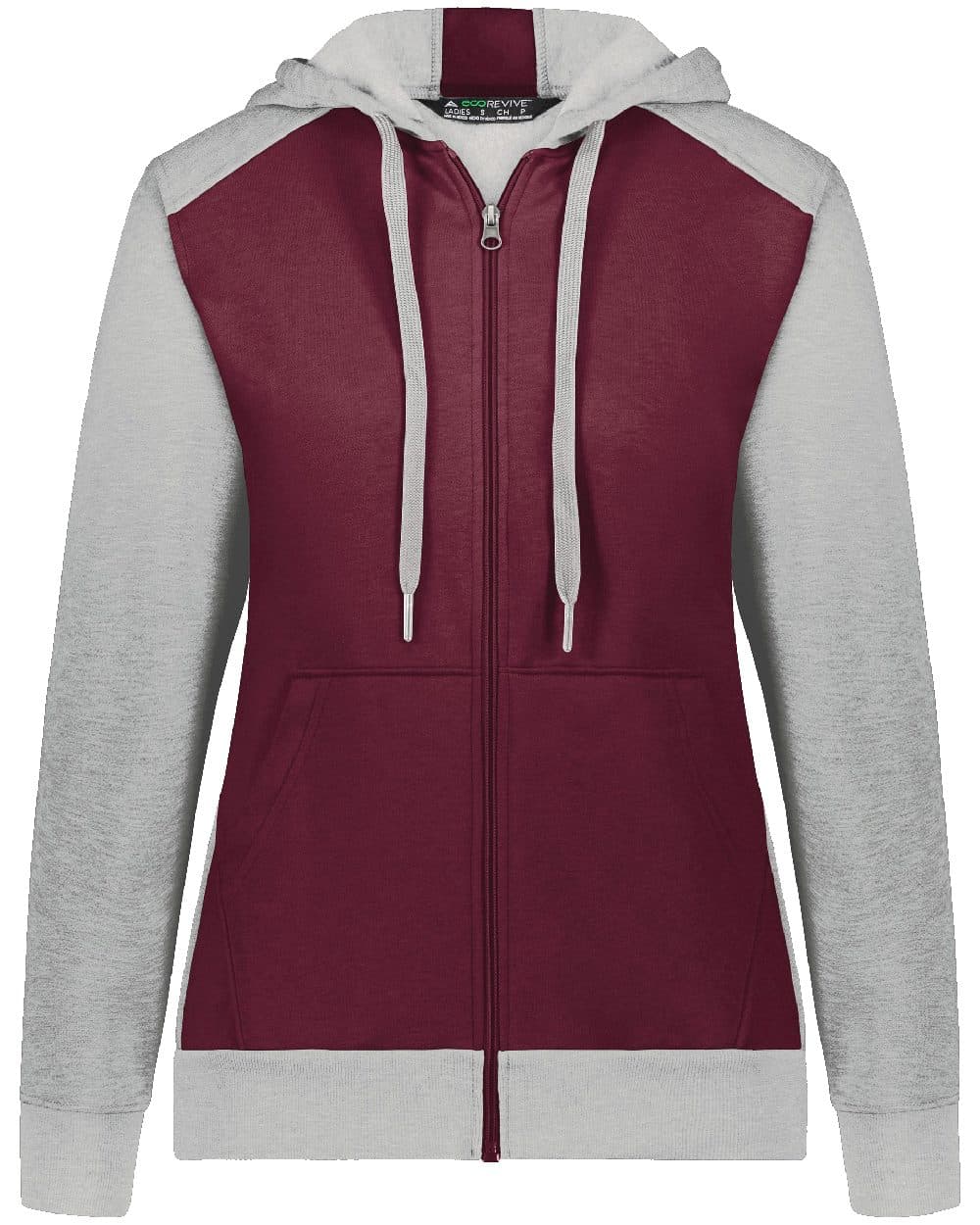 Augusta Sportswear Women's Eco Revive™ Three-Season Triblend Fleece Full-Zip Hooded Sweatshirt - Image 1