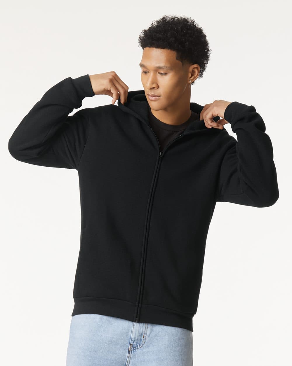 American Apparel Unisex ReFlex Fleece Full-Zip Hoodie Sweatshirt - Image 1