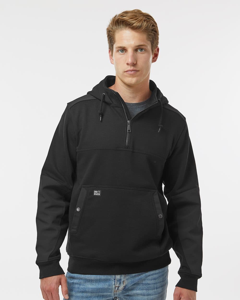 DRI DUCK Men's Mission Quarter-Zip Hooded Pullover - Image 1
