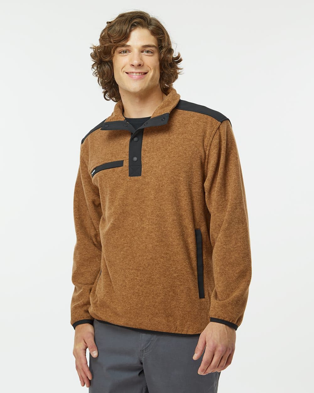 DRI DUCK Men's Ranger Melange Fleece Pullover - Image 1