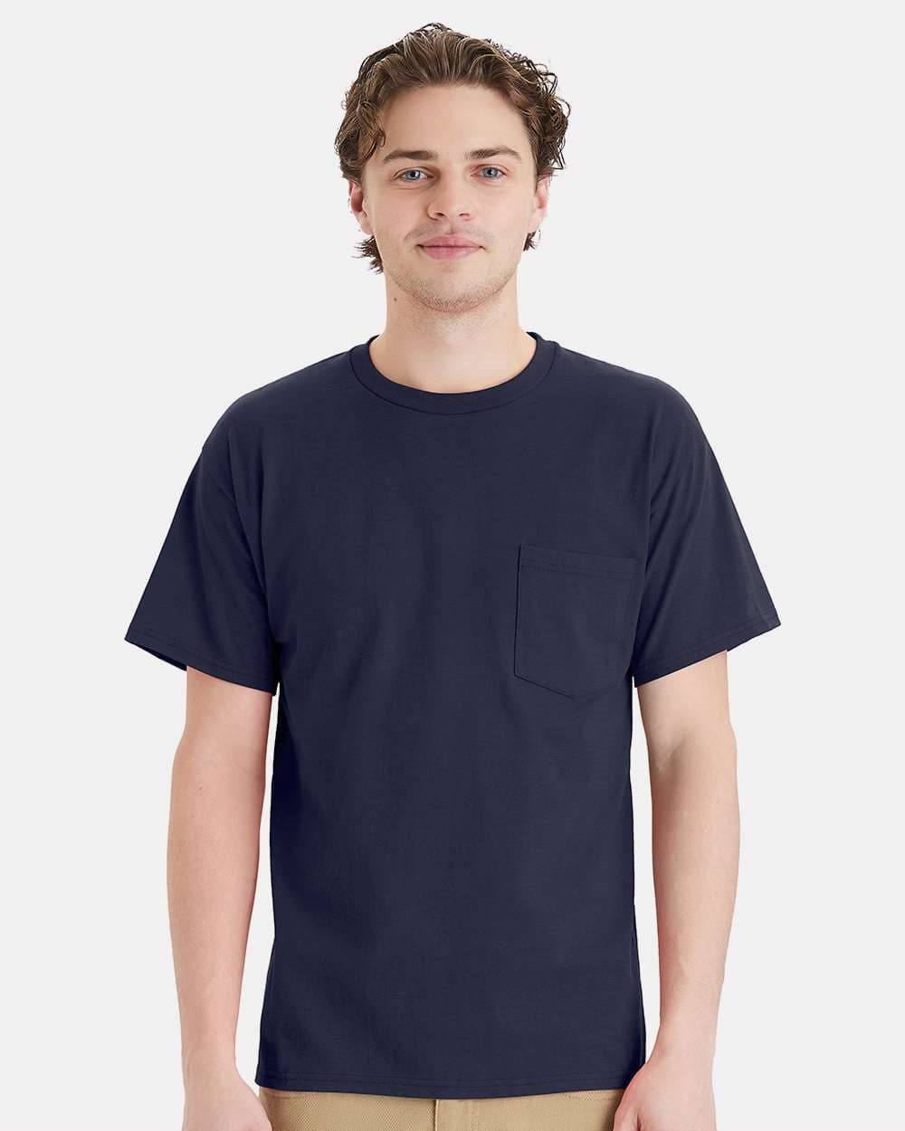 Hanes Unisex Essential-T Pocket T-Shirt - Image 1