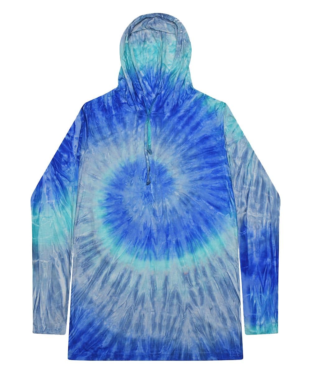 Colortone Unisex Tie-Dyed Hooded Long Sleeve T-Shirt - Image 1