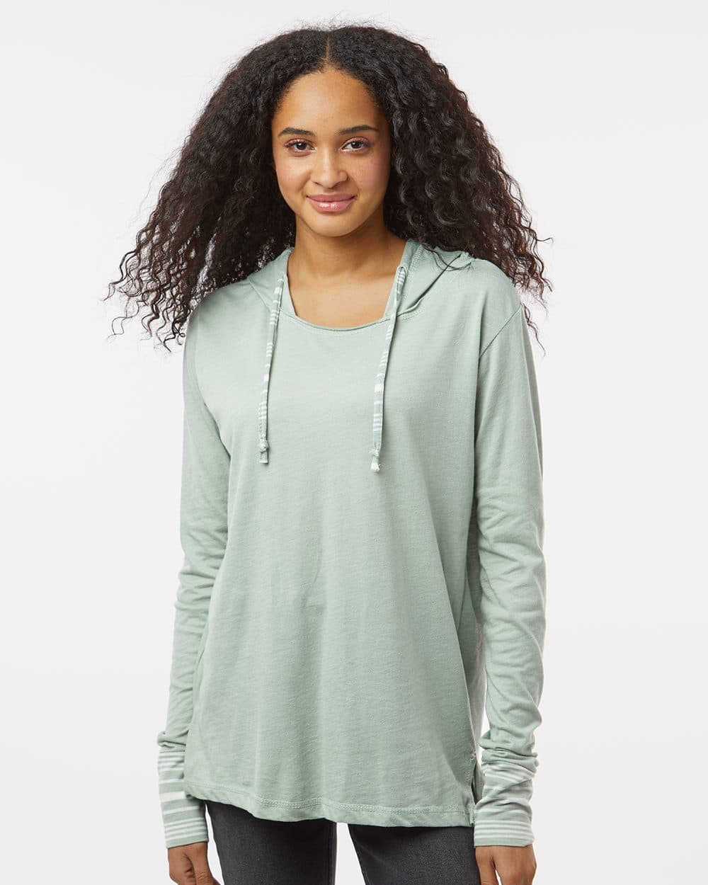 MV Sport Women's Heathered Jersey Hooded Tunic - Image 1