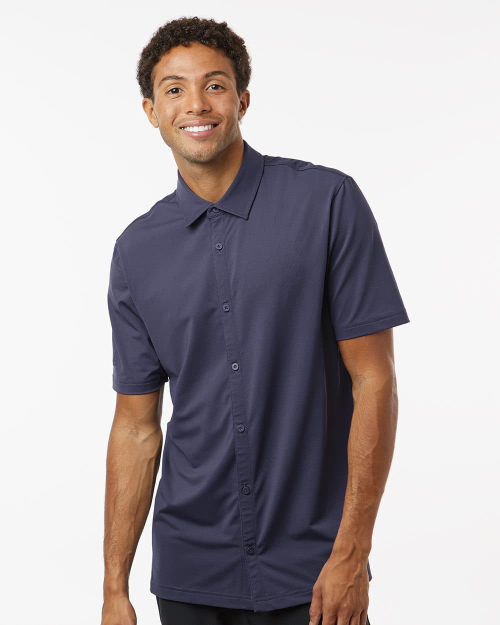 Adidas Men's Full Button Down Short Sleeve Shirt - Image 1