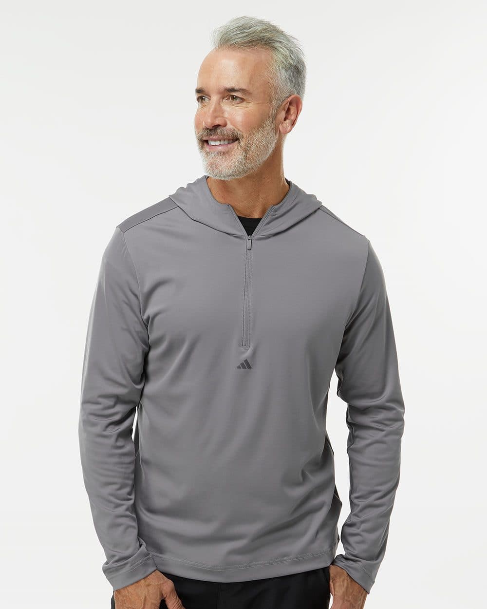 Adidas Men's Lightweight Quarter-Zip Hooded Pullover - Image 1