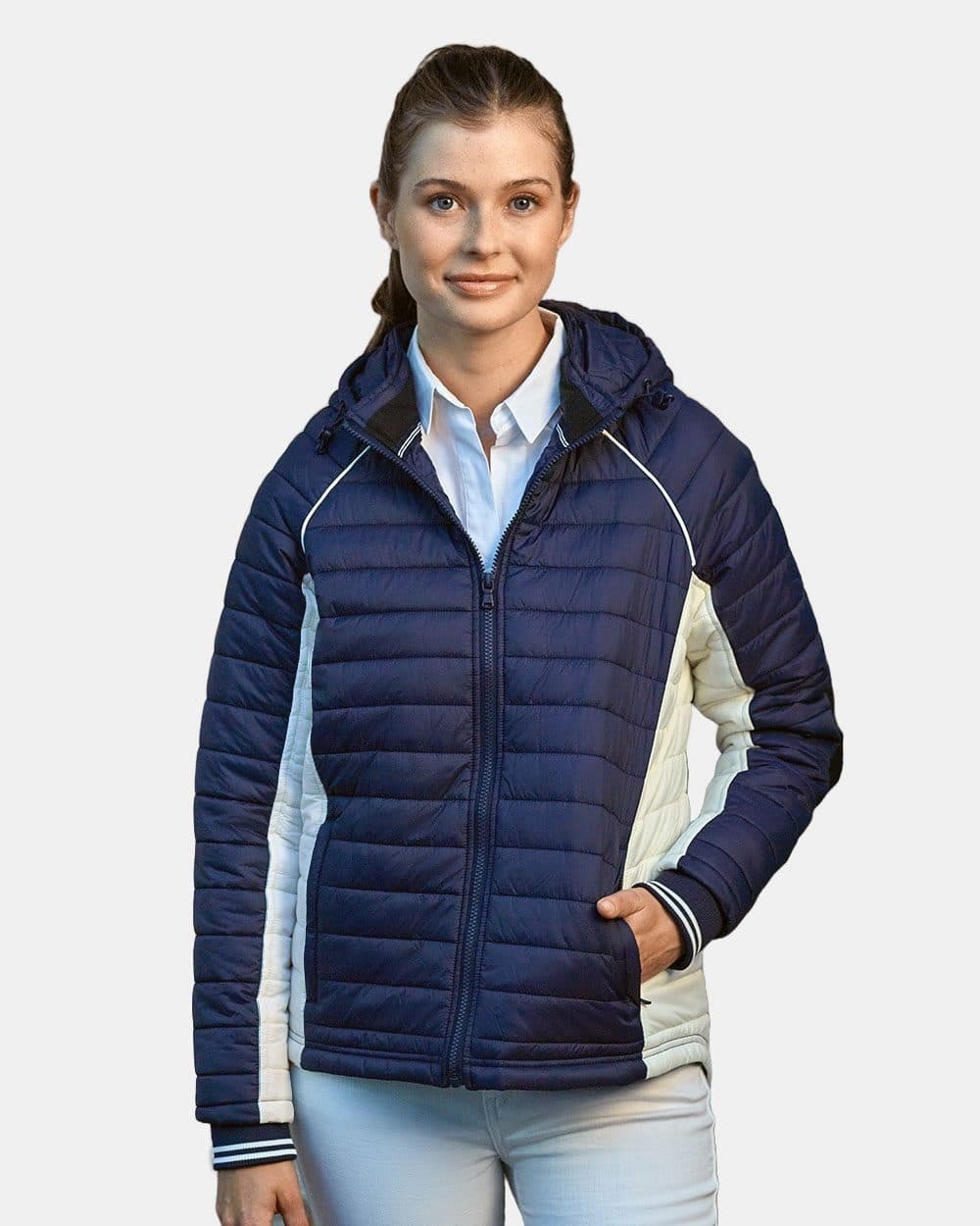 Nautica Women's Nautical Mile Hooded Puffer Jacket - Image 1