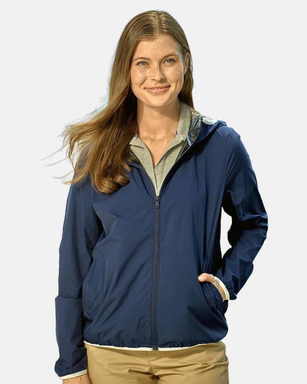 Nautica Women's Stillwater Hooded Windbreaker - Image 1