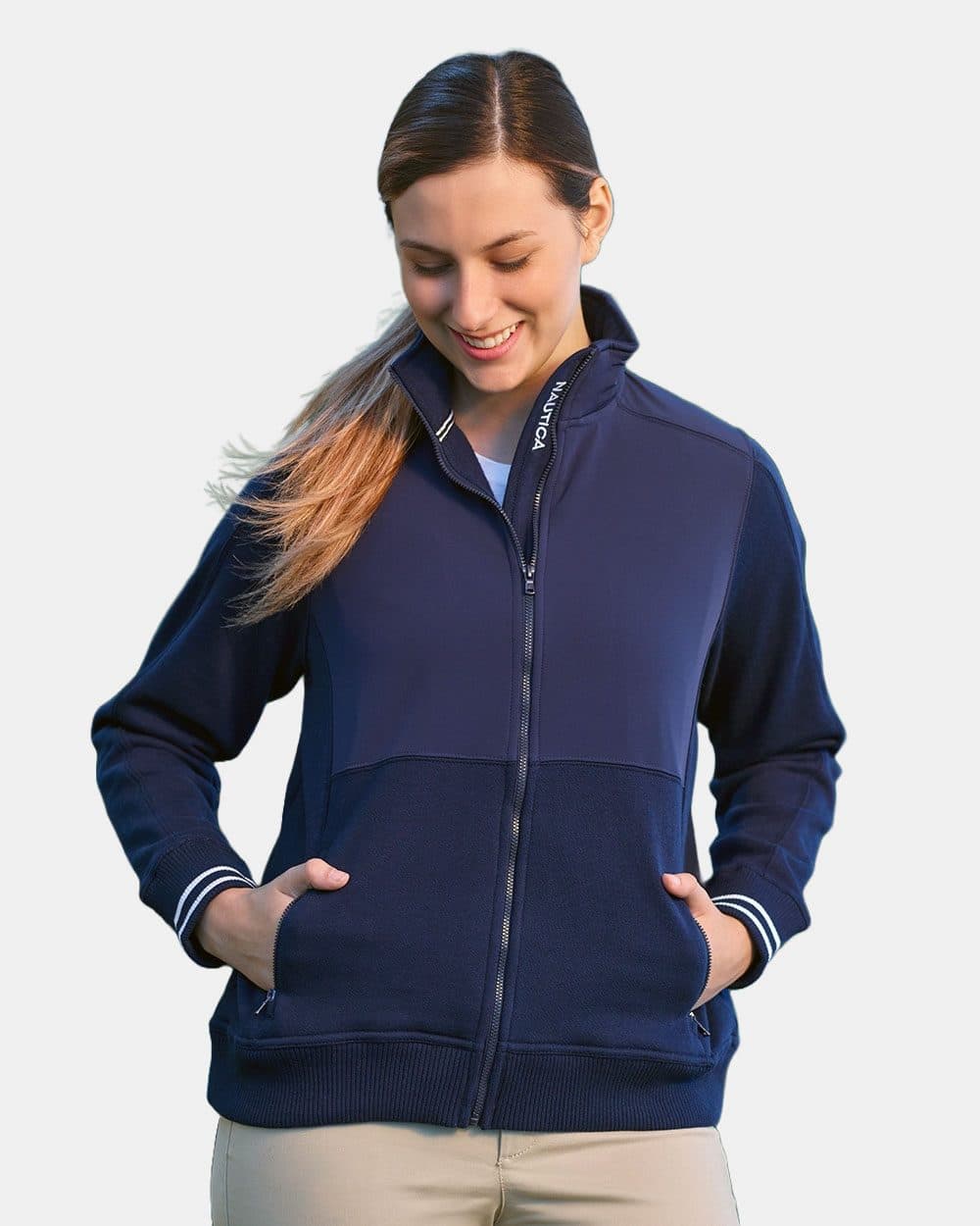 Nautica Women's Navigator Fleece Full-Zip Jacket - Image 1