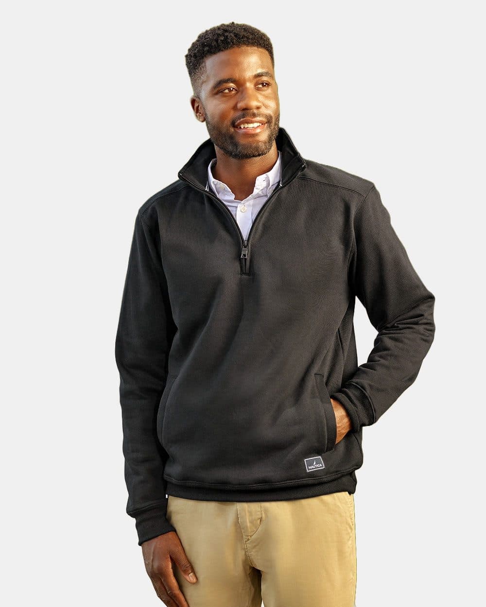 Nautica Men's Anchor Fleece Quarter-Zip Pullover - Image 1