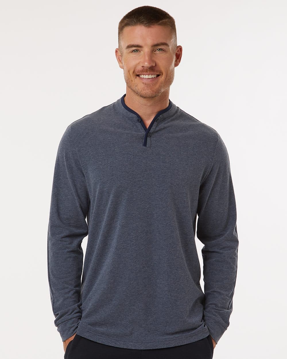 Adidas Men's Henley Long Sleeve T-Shirt - Image 1