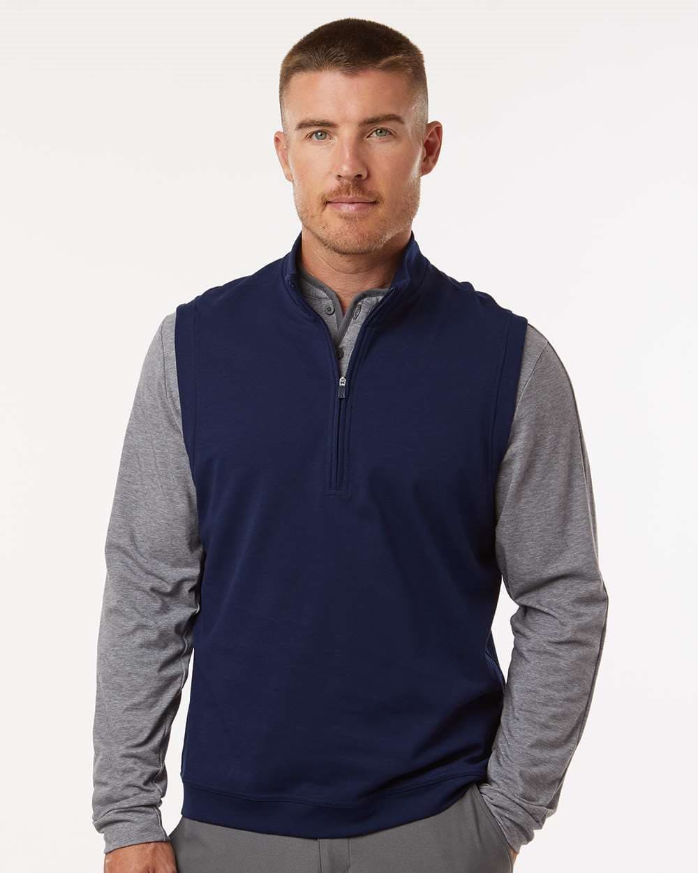 Adidas Men's Club Quarter-Zip Vest - Image 1