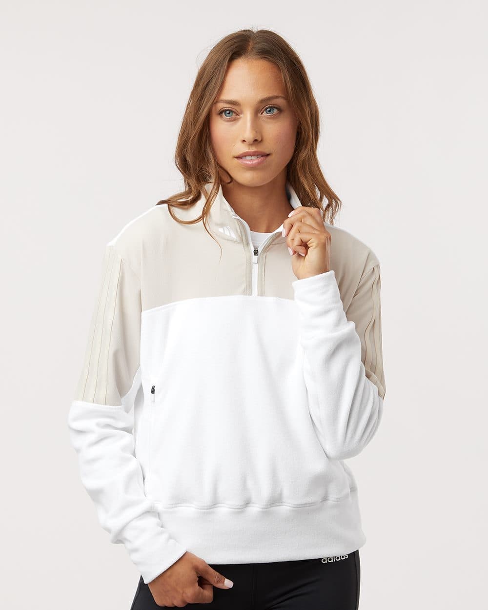 Adidas Women's Fleece Quarter-Zip Pullover - Image 1