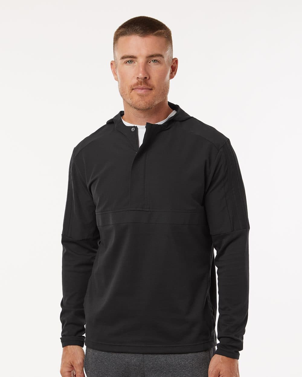 Adidas Men's Half-Zip Hooded Anorak - Image 1