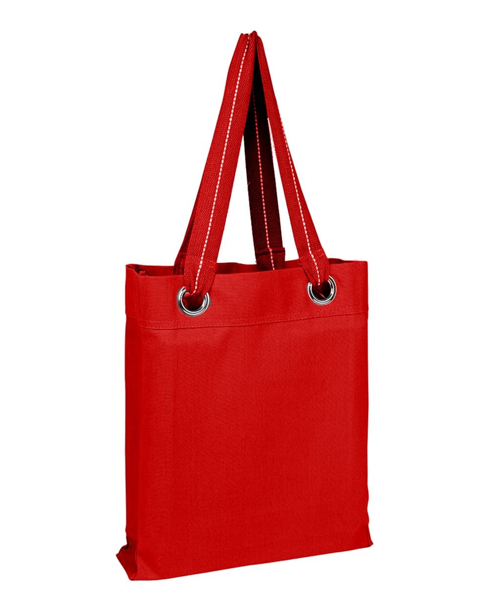 Q-Tees Large Grommet Tote Bag - Image 1