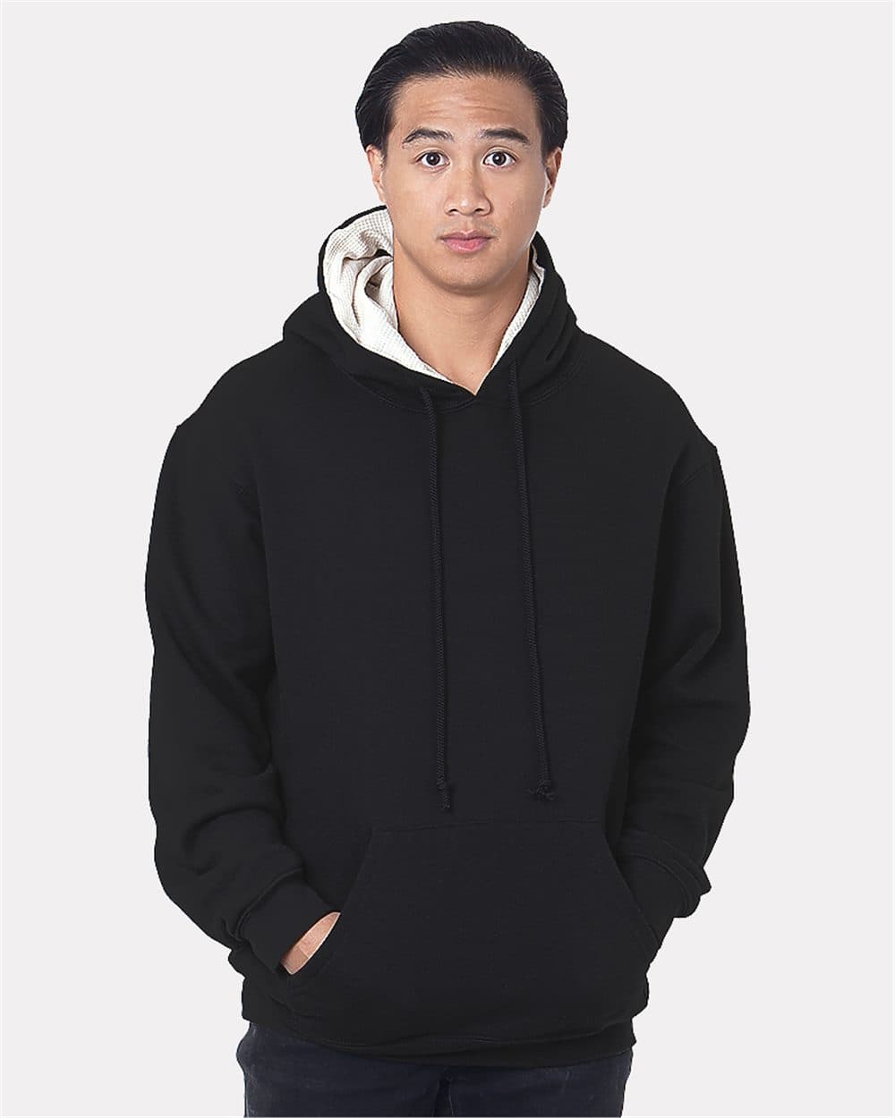 Bayside Unisex USA-Made Super Heavy Thermal Lined Hooded Sweatshirt - Image 1