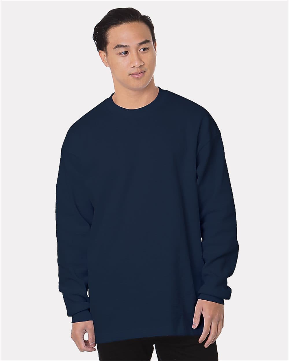 Bayside Men's USA-Made Heavyweight Waffle Knit Thermal - Image 1