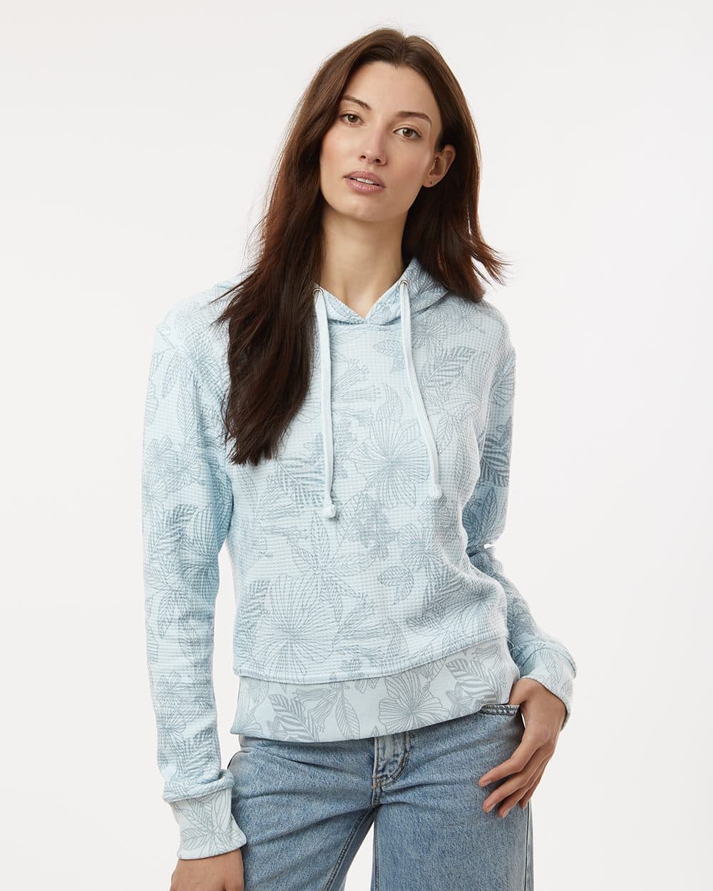 MV Sport Women's Maddie Floral Print Hooded Sweatshirt - Image 1