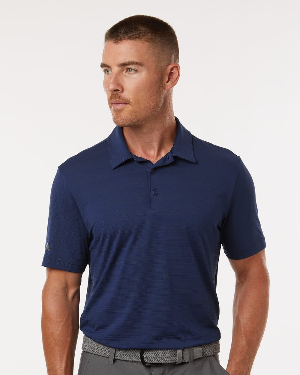 Adidas Men's Textured Stripe Polo - Image 1