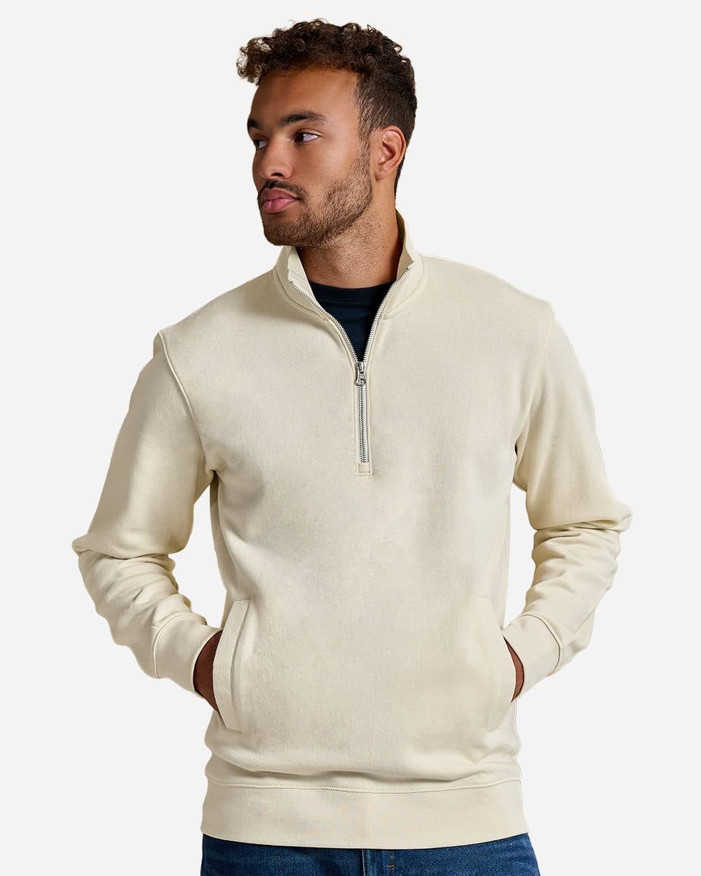 J. America Unisex BTB Fleece Quarter-Zip Sweatshirt - Image 1