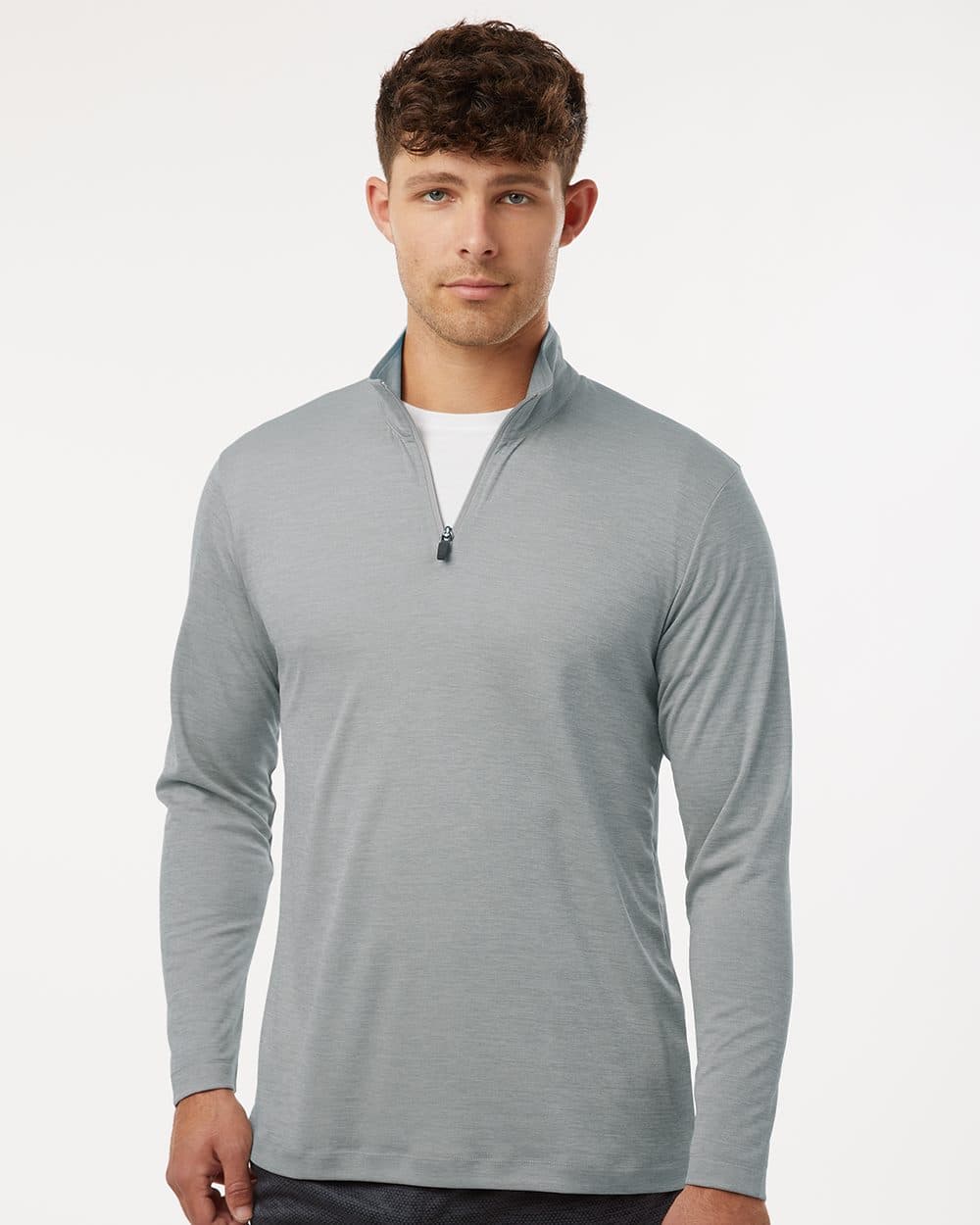 AllPro Men's Pro-Lock Performance Mélange Quarter-Zip Pullover - Image 1