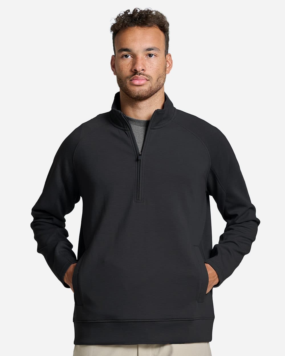 J. America Unisex Apex Fleece Quarter-Zip Sweatshirt - Image 1