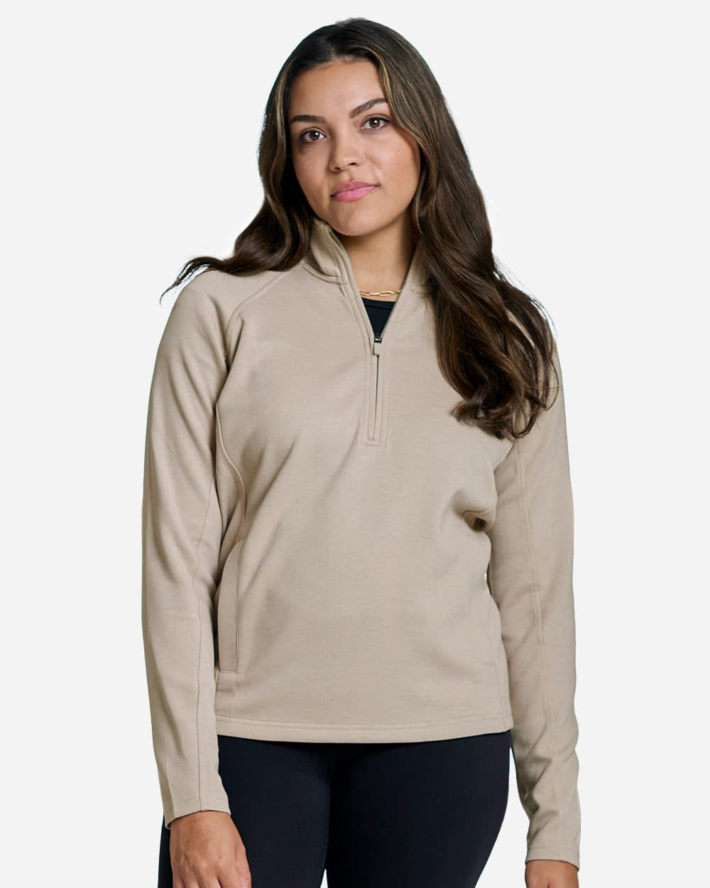 J. America Women's Apex Fleece Quarter-Zip Pullover - Image 1