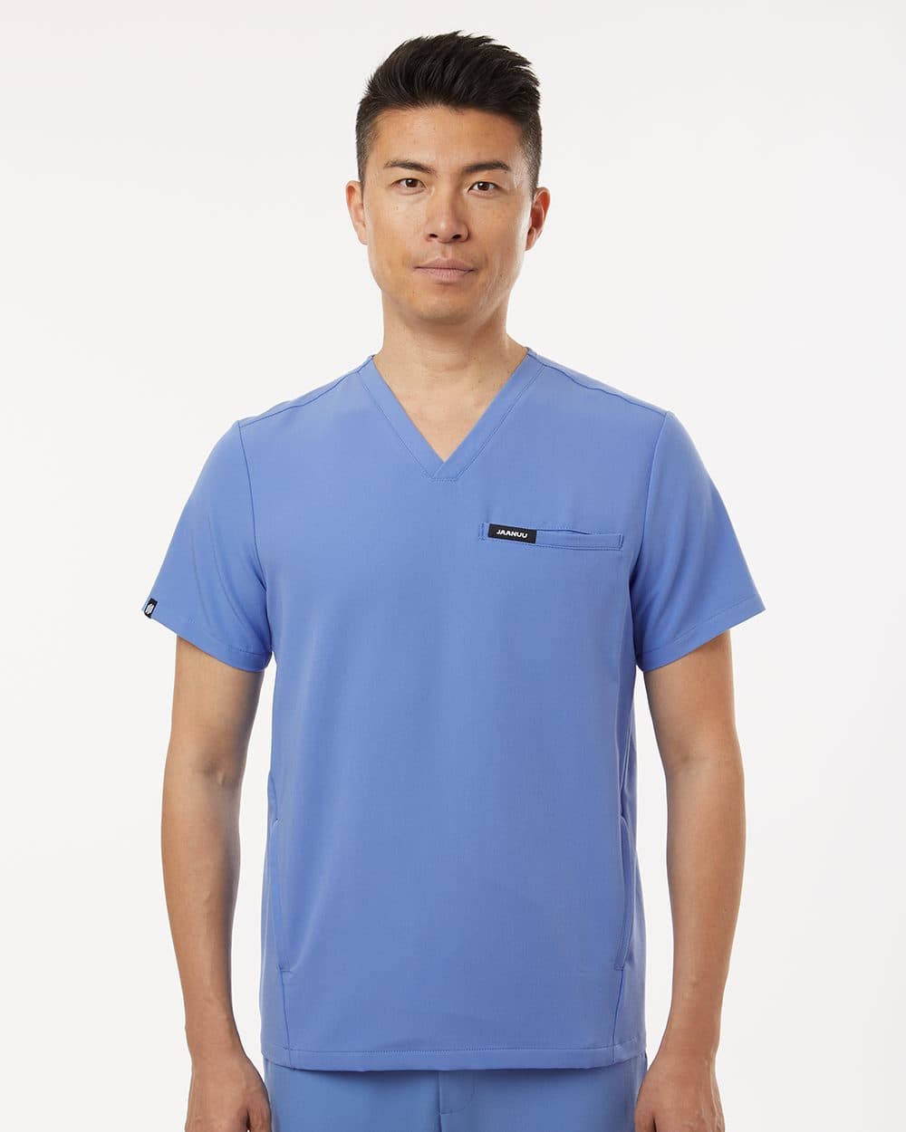 Jaanuu Men's Platt 3-Pocket Scrub V-Neck Top - Image 1