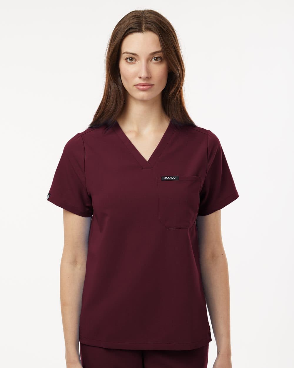 Jaanuu Women's Rhena Essential 1-Pocket Scrub V-Neck Top - Image 1