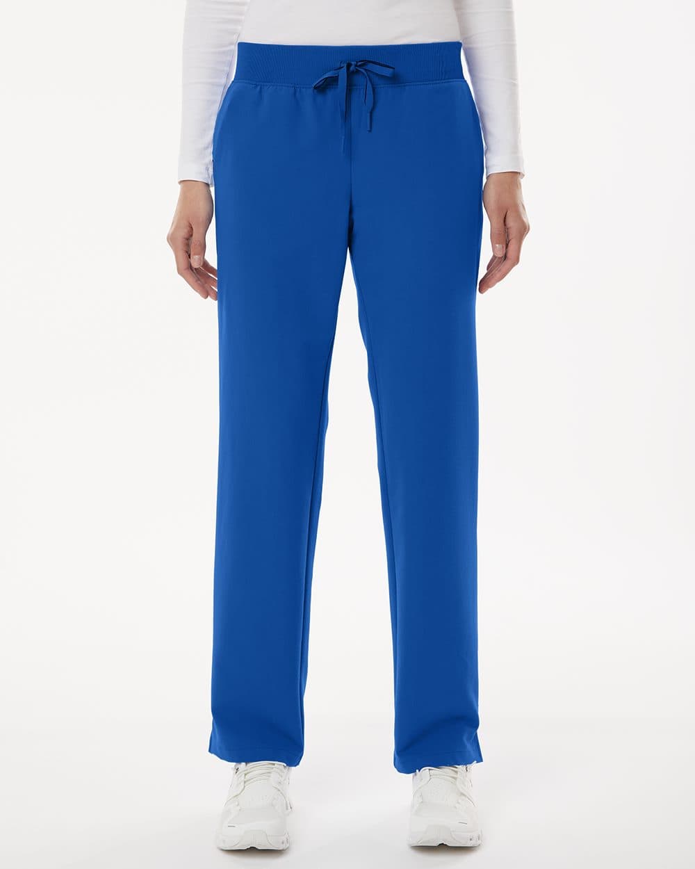 Jaanuu Women's Petite Sizes Xenos Essential Knit-Waist Scrub Pants - Image 1