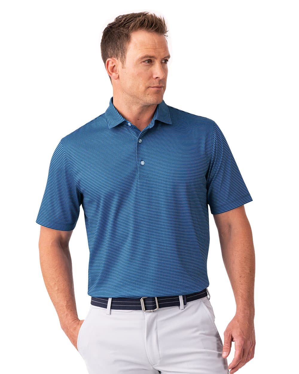 Paragon Men's Aiken Striped Polo - Image 1