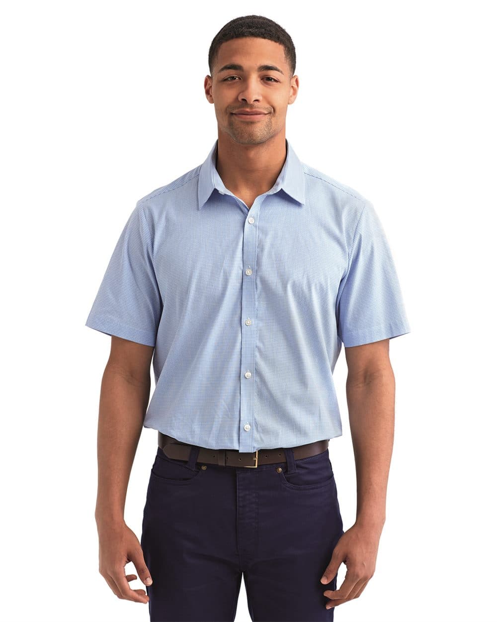 Artisan Collection by Reprime Men's Microcheck Gingham Cotton Shirt (RP221) - Image 1