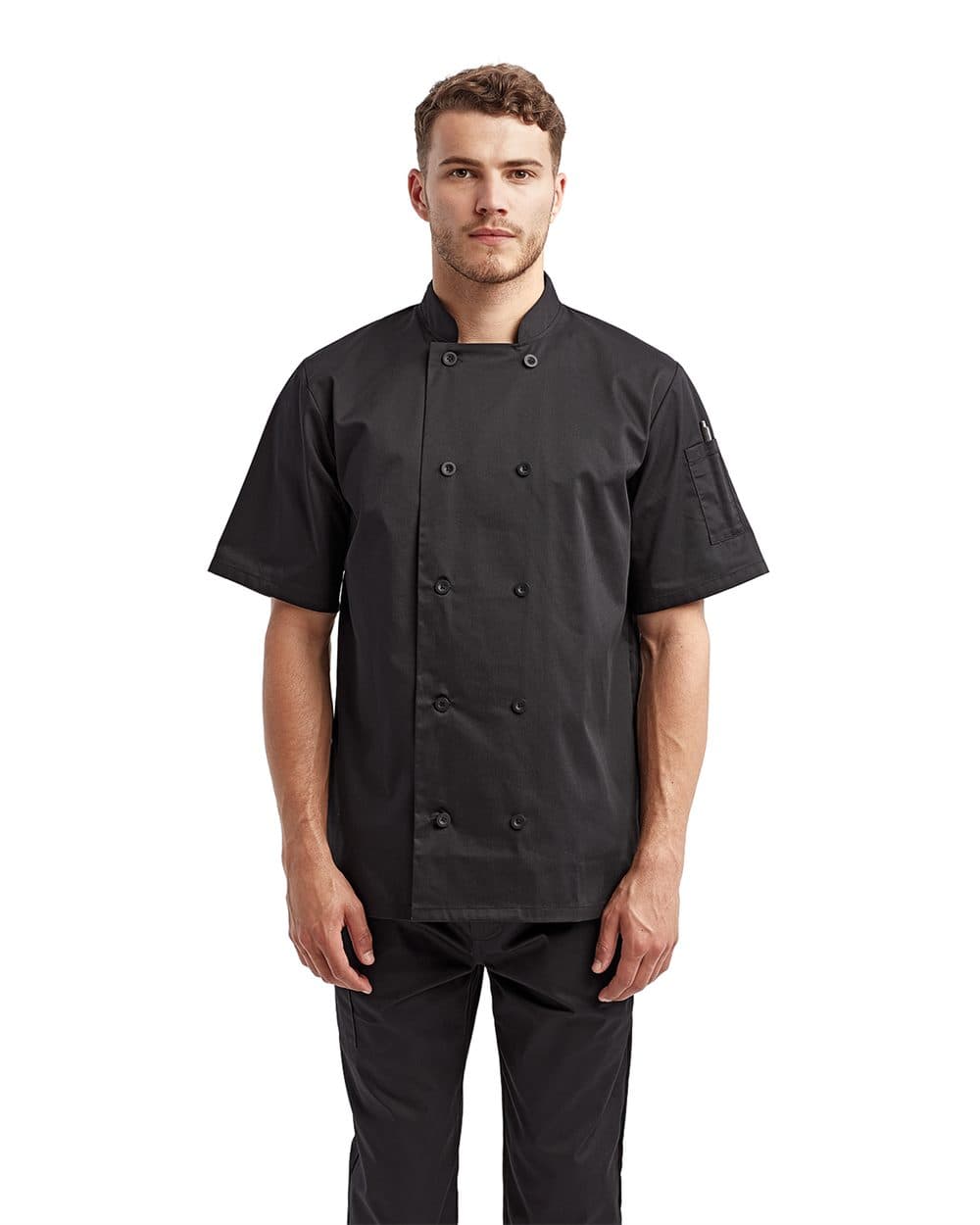 Artisan Collection by Reprime Unisex Short Sleeve Recycled Chef Coat - Image 1