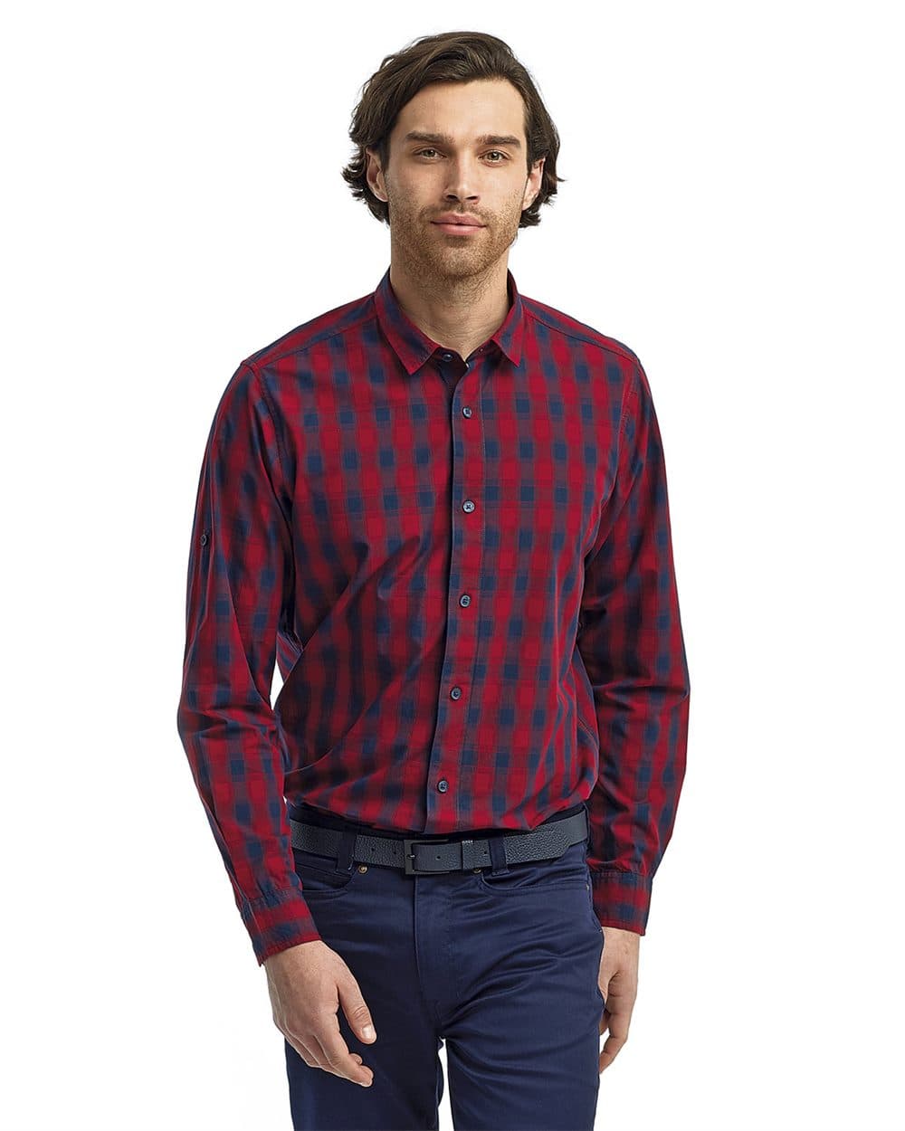 Artisan Collection by Reprime Men's Mulligan Check Cotton Shirt - Image 1