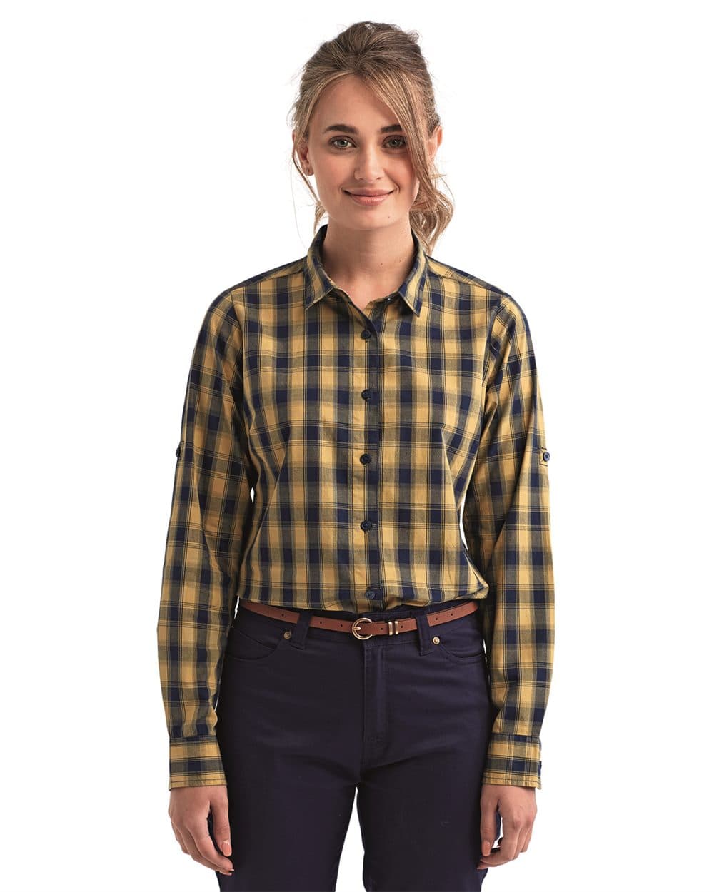 Artisan Collection by Reprime Women's Mulligan Check Cotton Dress Shirt - Image 1