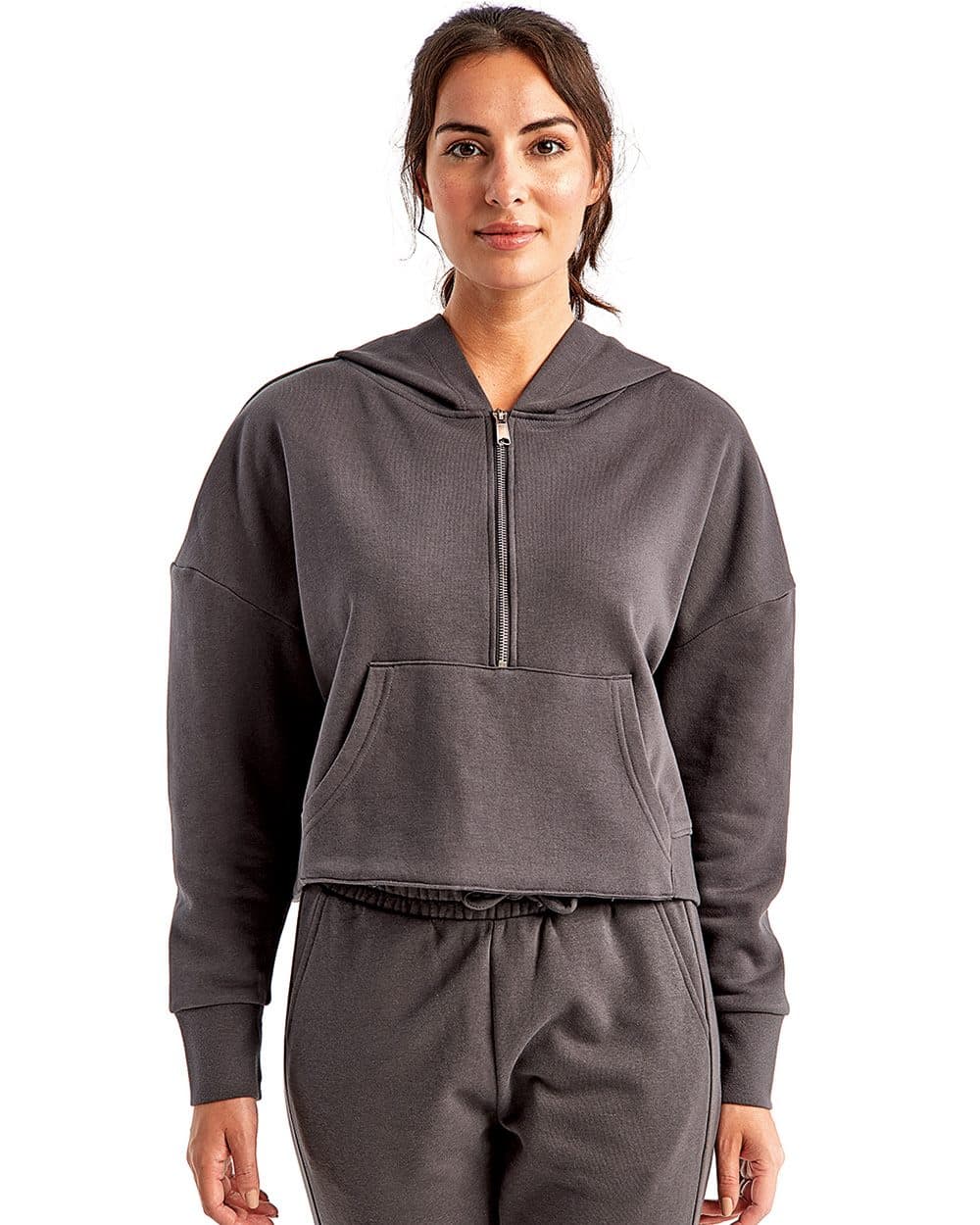 TriDri Women's Alice Half-Zip Hooded Sweatshirt - Image 1