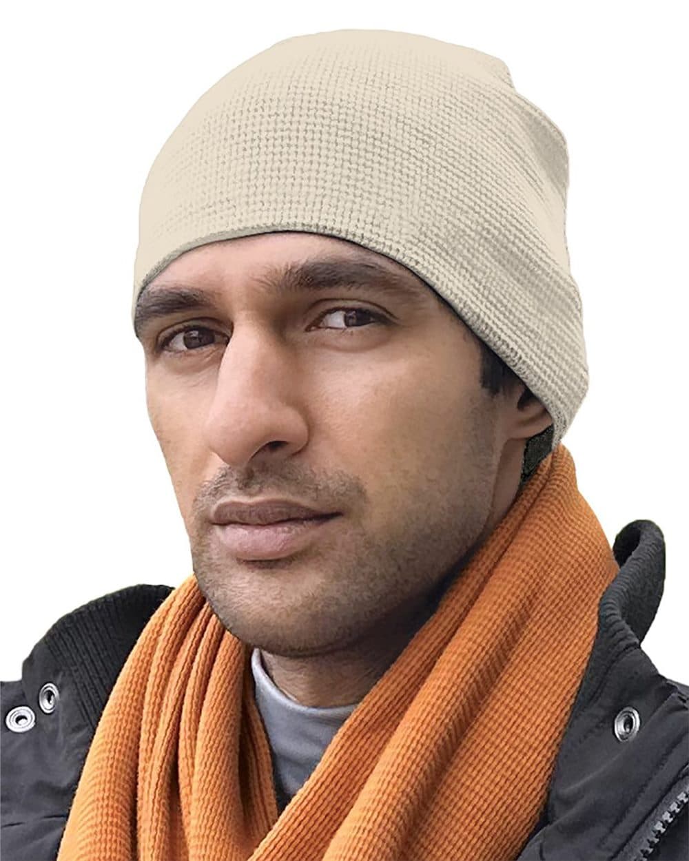Bayside USA-Made 8" Cotton Thermal Beanie - Image 1